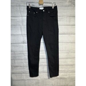 Asos Jeans Womens 8 Black Denim Curve High Waist Skinny Zip Fly Stretch New